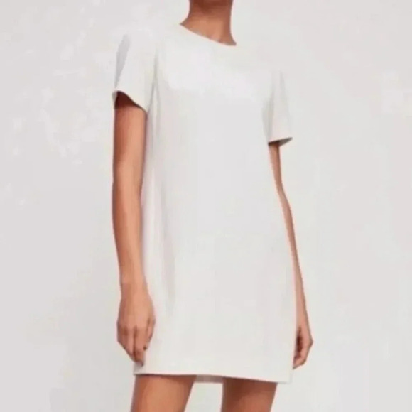 Aritzia Babaton Patricio Japanese Matte Crepe Mini Short Sleeve A-line Dress 4. - Picture 2 of 16
